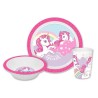 Unicorn Special dinner set, micro plastic set