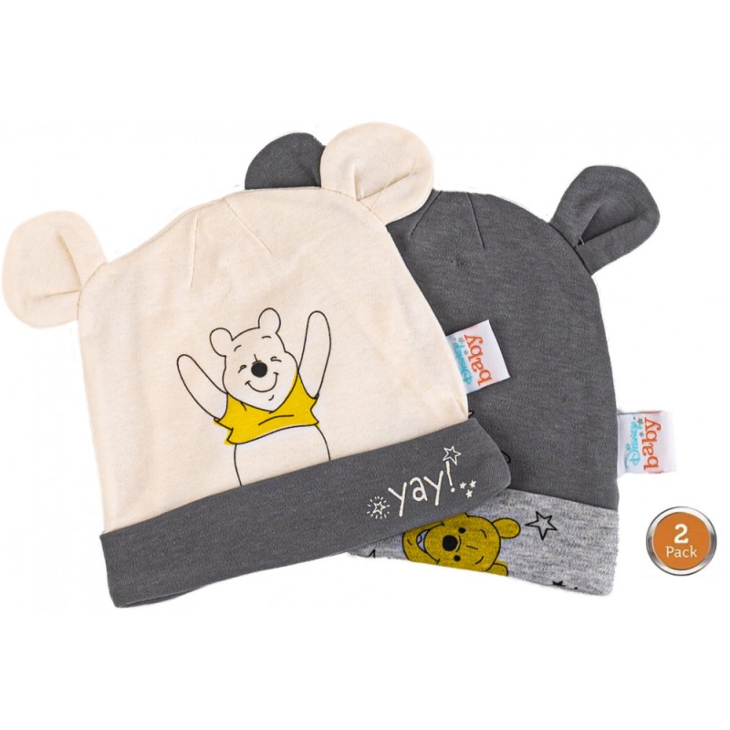 Ensemble bonnet et bonnet pour bébé Disney Winnie l'ourson 2 pièces