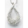 Victoria Silver-colored teardrop pendant with white stones