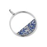 Victoria Silver Colored Blue Stone Pendant