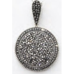 Pendentif Victoria argenté avec pierres