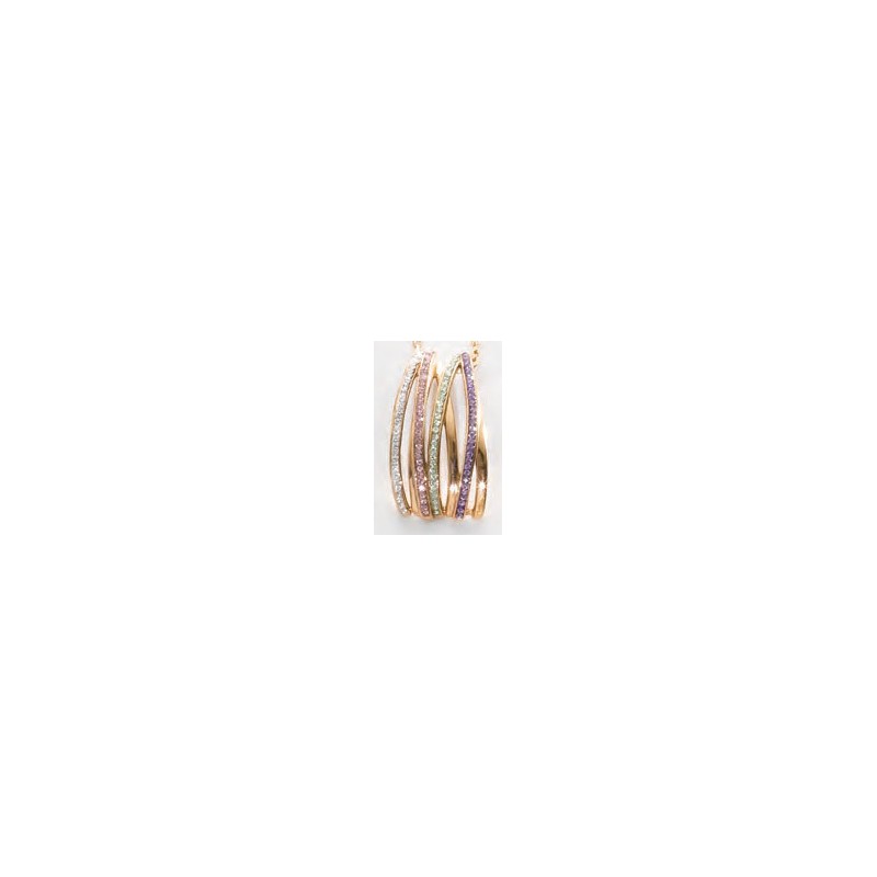 Victoria Rose gold colored stone pendant