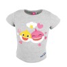 T-shirt court amusant pour enfants Baby Shark, haut 104 cm