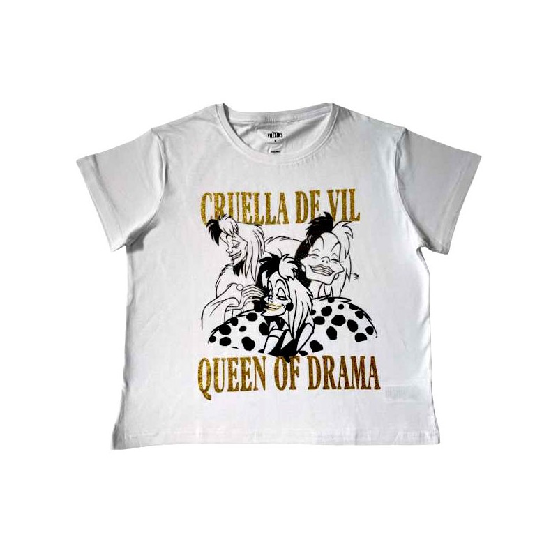 Disney 101 Dalmatians Cruella  women's short t-shirt, top L