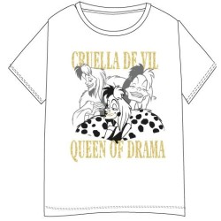 Disney 101 Dalmatians Cruella Women's Short T-Shirt, Top XS