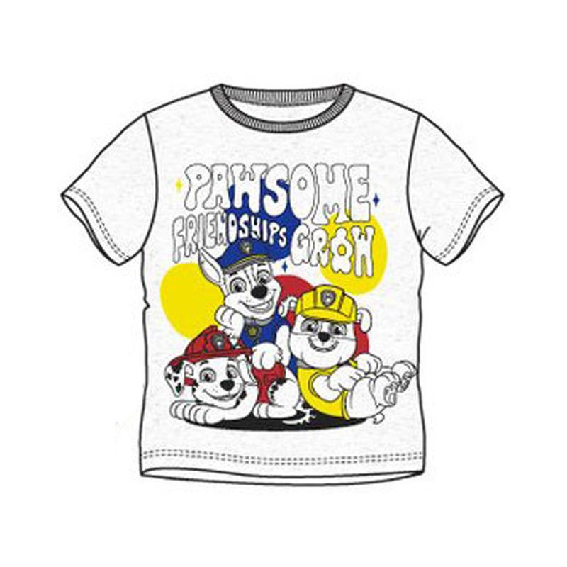 T-shirt à manches courtes pour enfants Paw Patrol Friendship, haut 6 ans