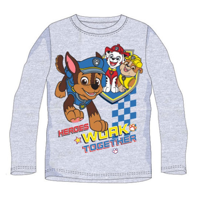 T-shirt à manches longues pour enfants Paw Patrol Work Together, haut 110 cm