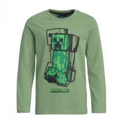 T-shirt à manches longues pour enfants Minecraft Blockbuster, haut 12 ans