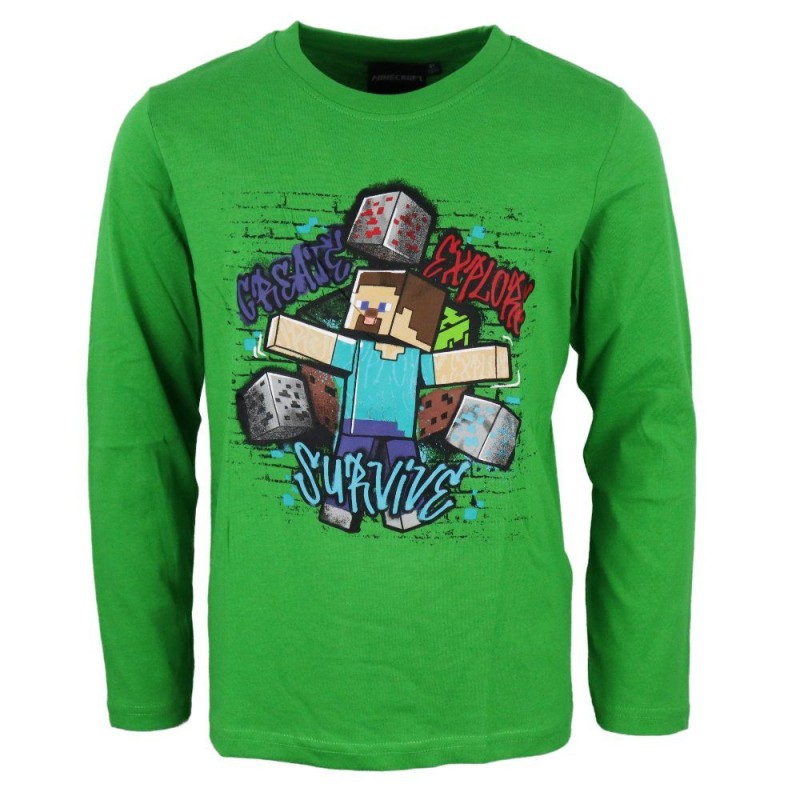 Minecraft children's long sleeve shirt, top 10 years