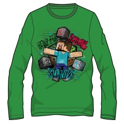 T-shirt manches longues Minecraft pour enfant, top 10 ans