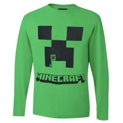 T-shirt à manches longues pour enfants Minecraft, haut 12 ans