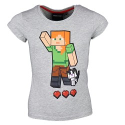 T-shirt court Minecraft pour enfant, haut 4 ans