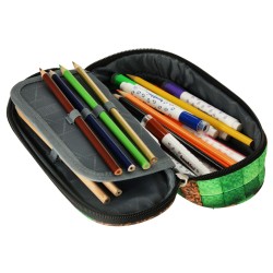 Étui à crayons rembourré avec rabat Pixel Cubes

