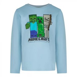 T-shirt à manches longues Minecraft Trio pour enfants, haut 8 ans