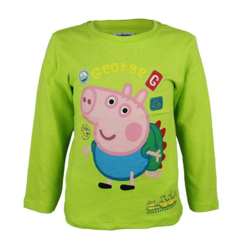 T-shirt à manches longues Peppa Pig George pour enfant, 116 cm