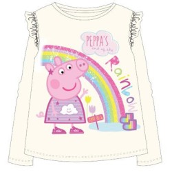 T-shirt à manches longues pour enfants Peppa Pig Rainbow, haut 110 cm