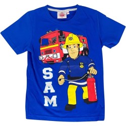 Lot de 2 T-shirts à manches courtes pour enfants Sam le pompier 110/116 cm