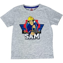 Lot de 2 T-shirts à manches courtes pour enfants Sam le pompier 110/116 cm