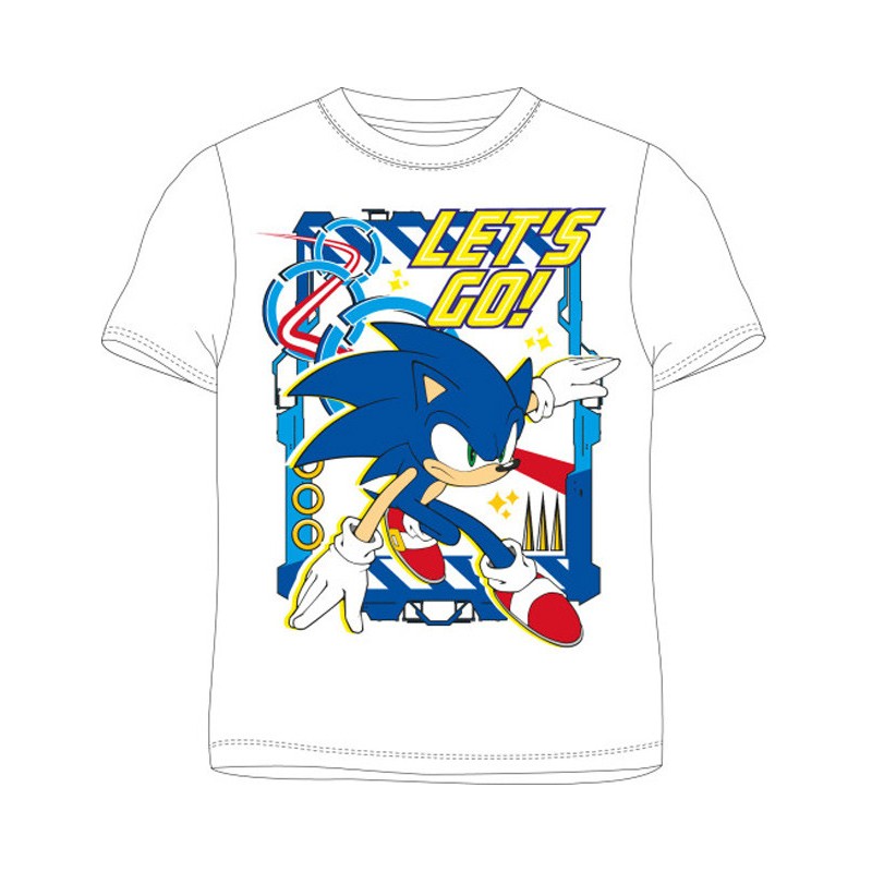 Sonic the Hedgehog Let's Go Sonic the Hedgehog Kids' Short T-Shirt, Top 110 cm