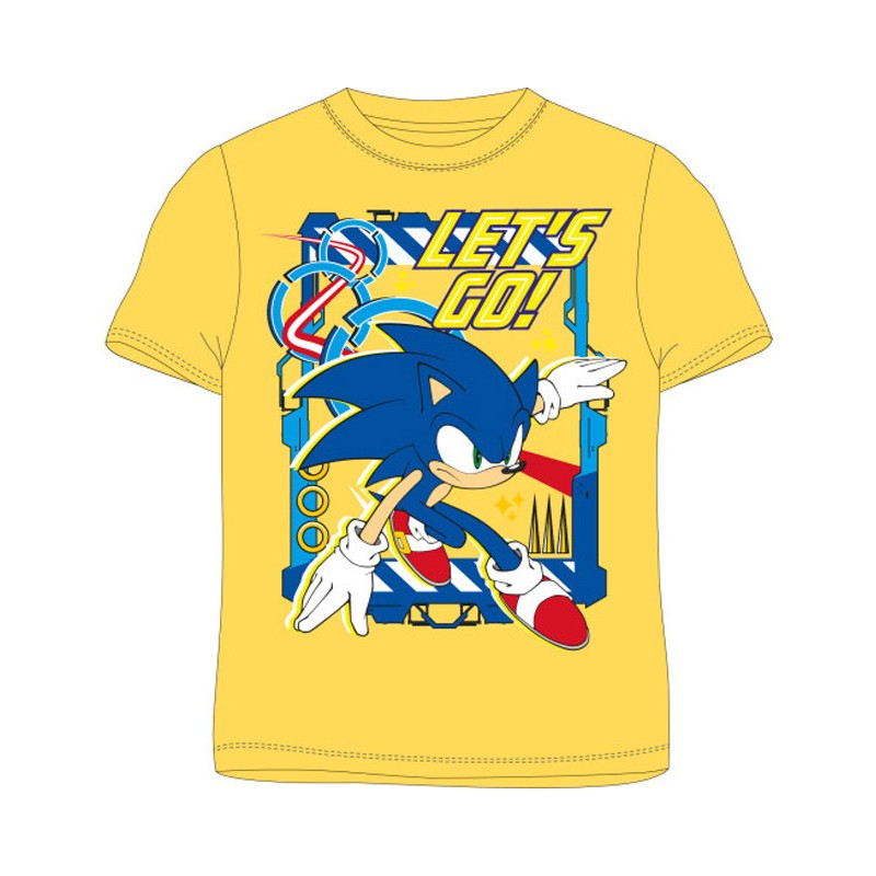 Sonic the Hedgehog Let's Go Sonic the Hedgehog Children's Short Sleeve T-Shirt, Top 98 cm