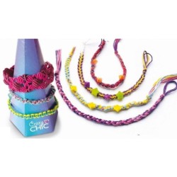 Coffret créatif pour la fabrication de bracelets d'amitié Crazy Chic Clementoni