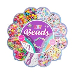 Colour Pastel Rainbow Flower Bead Set