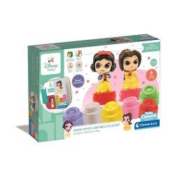 Ensemble de blocs de construction Disney Princess Clemmy Blanche-Neige et Belle avec livre Clementoni