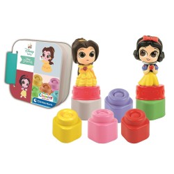 Disney Princess Snow White and Belle building block set with book Clementoni