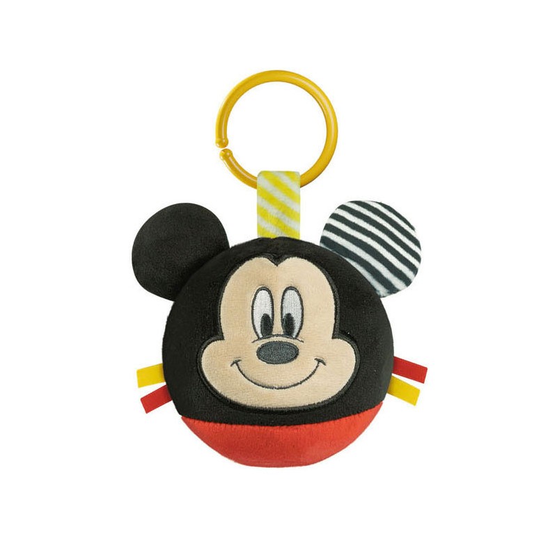 Disney Mickey  plush ball figure, baby rattle Clementoni