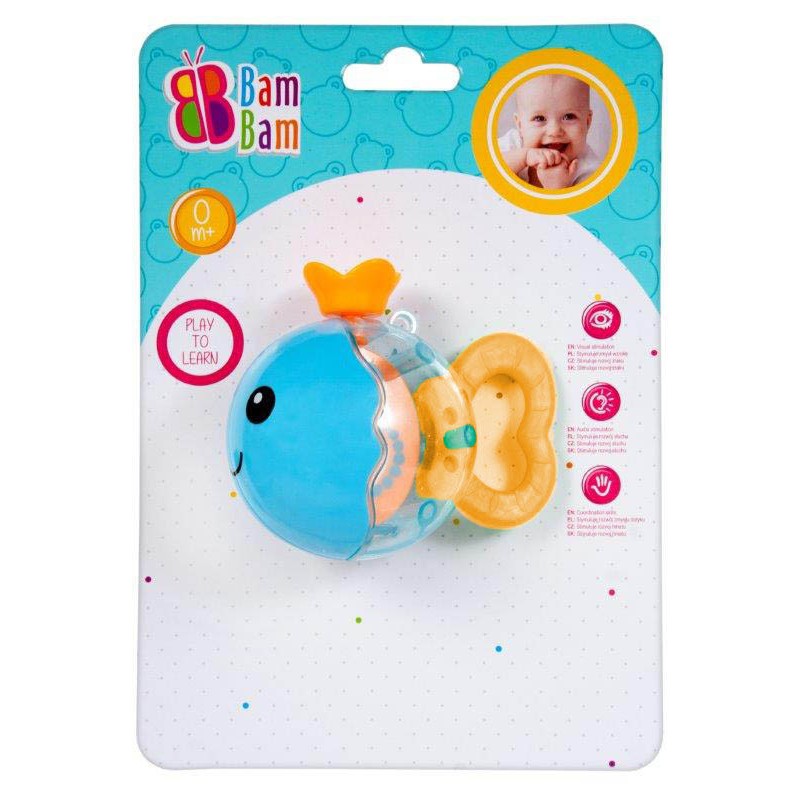 Fish rattle and teether for babies