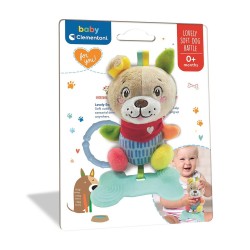 Hochet en peluche pour bébé avec joli chien Clementoni