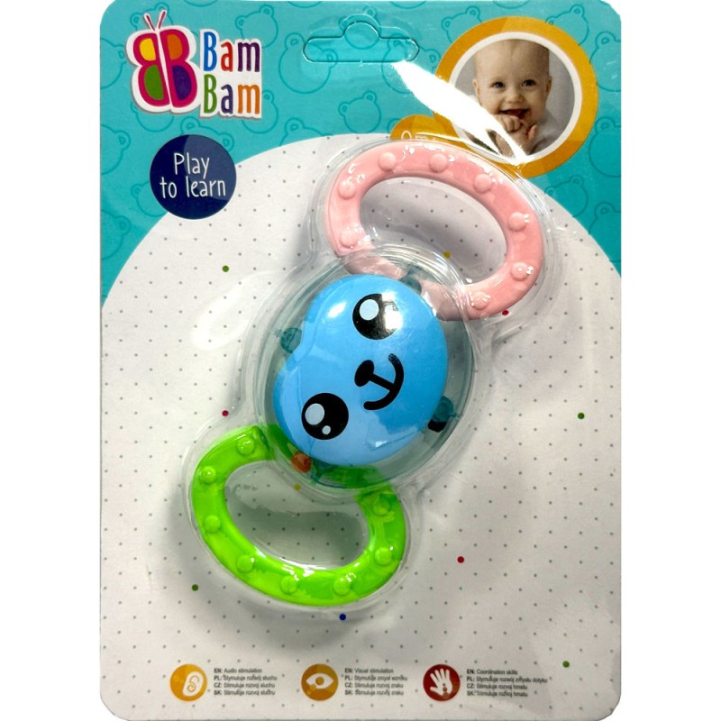 Monkey baby teether + rattle