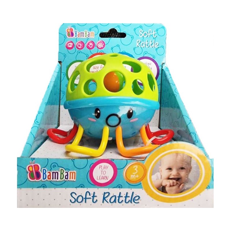 Octopus musical baby rattle