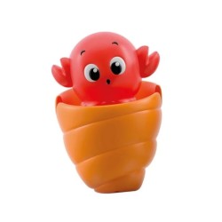 Jouet de bain cache-cache en forme de coquillage pour animaux Crabe Clementoni