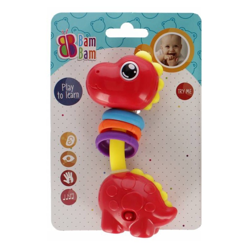 Dinosaur Red, Musical Baby Rattle