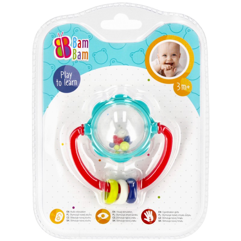 Colour baby rattle