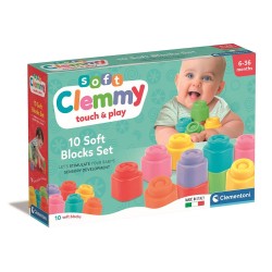 Colour Clemmy 10-piece soft building block set Clementoni