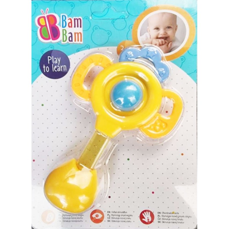 Flower baby teether + rattle