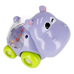 Hochet roulant pour bébé en forme d'hippopotame