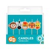 Lot de 5 bougies d'anniversaire amusantes à motifs d'animaux