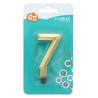 Number Diamond Metallic Gold number 7 candle, cake candle