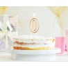 Number Gold Gold glitter number 0 candle, cake candle