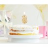 Number Gold Gold Glitter 8 Number Candle, Cake Candle