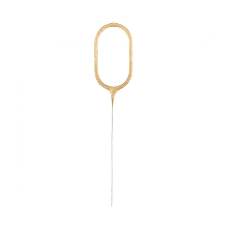 Number Gold Gold number 0 sparkler 17 cm