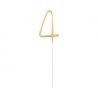 Number Gold Gold Number 4 Sparkler 17 cm