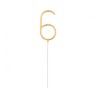 Number Gold Gold Number 6 Sparkler 17 cm