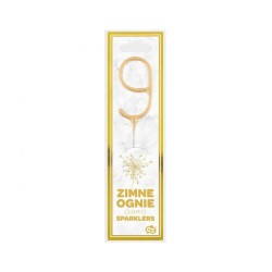 Number Gold Gold Number 9 Sparkler 17 cm