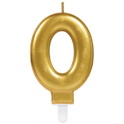 Number Gold, Gold Number Candle 0-Year Cake Candle