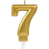 Number Gold Gold Number Candle 7 Cake Candle