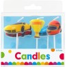 Car Racing Racing cake candle, candle set 5 pcs